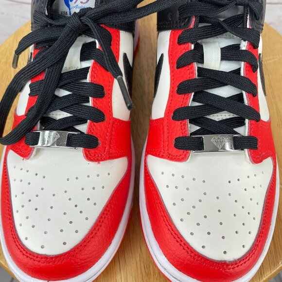 Nike Dunk Low EBM NBA 75 Anniversary Chicago Chile‎ Red (GS) DO6288-100 Size 6Y - Picture 3 of 11